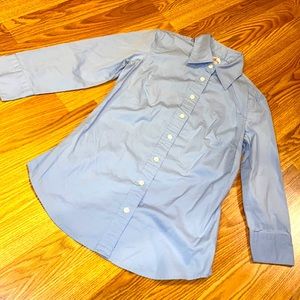 Jcrew solid blue stretch dress shirt XS